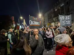 blokada ulice ispred Pravnog fakulteta