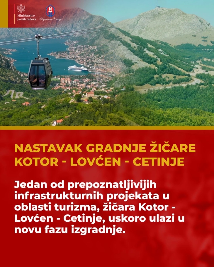 Construction of Kotor - Lovcen – Cetinje cable car continues 
