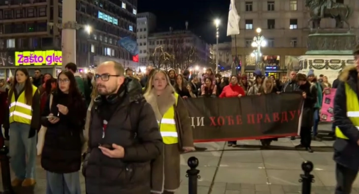 Beograd: Protestnom šetnjom studenti obilježili godišnjicu početka blokada