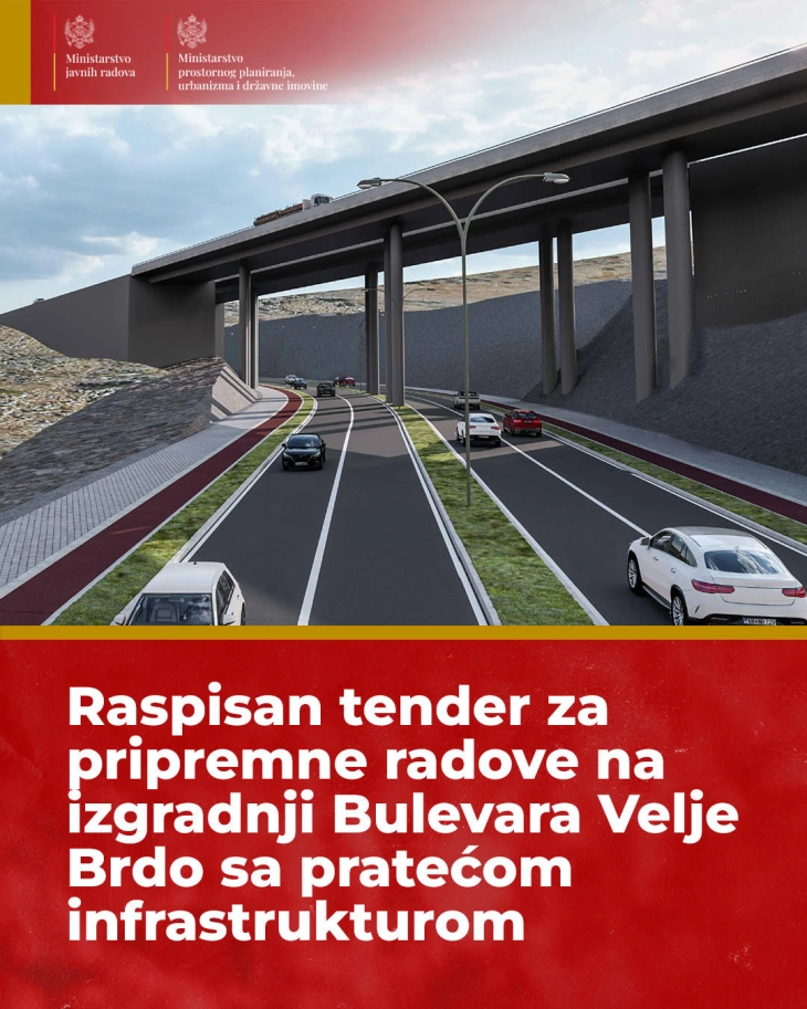 Raspisan tender za pripremne radove na Bulevaru Velje brdo