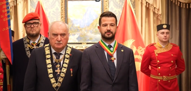 Milatovic receives Golden Knight’s Cross of the European Order of Wine Knights
