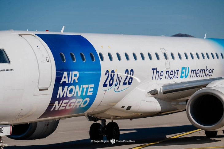 Crna Gora brendirala nacionalni avion porukom o članstvu u EU do 2028.