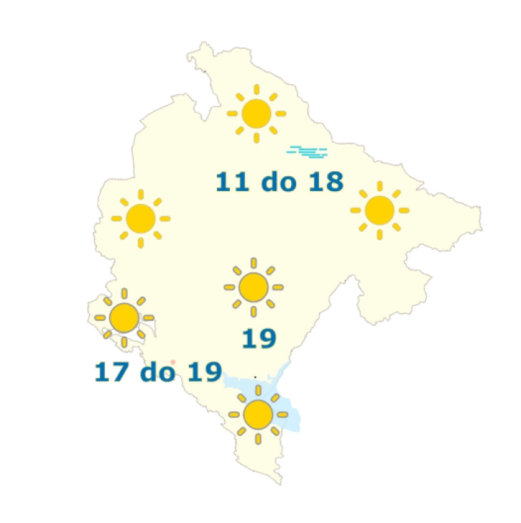 Danas sunčano, temperatura do 19 stepeni