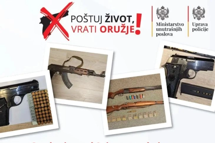 U februaru vraćeno 57 komada oružja i preko hiljadu komada municije