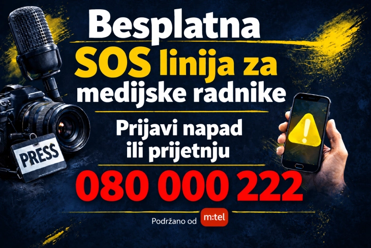 Besplatna linija za medijske radnike za prijavljivanje napada i prijetnji