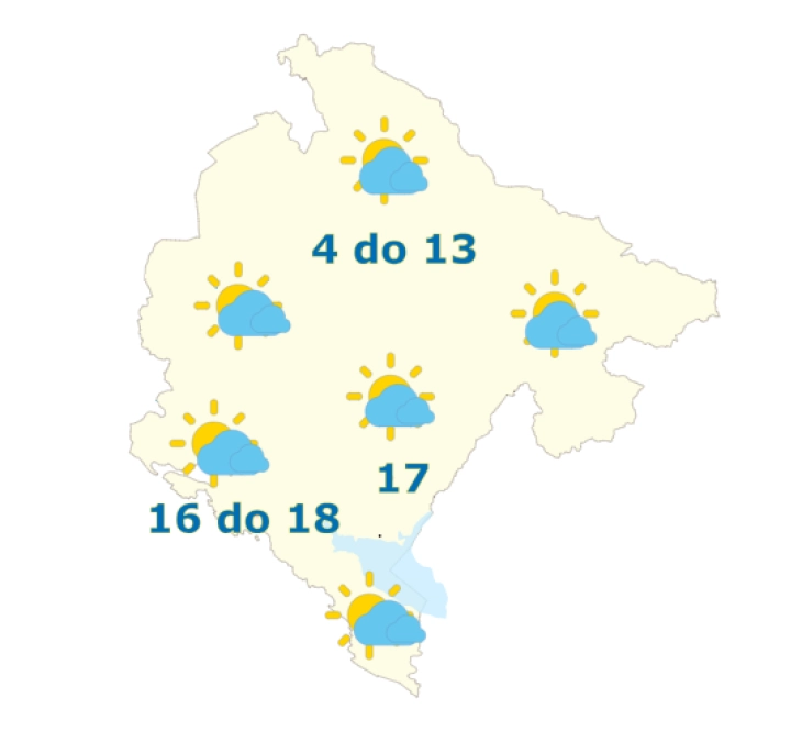 Danas oblačno sa sunčanim intervalima, do 18 stepeni