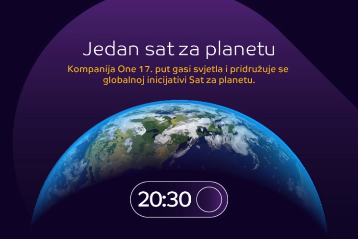 Kompanija One učestvuje u inicijativi Sat za planetu