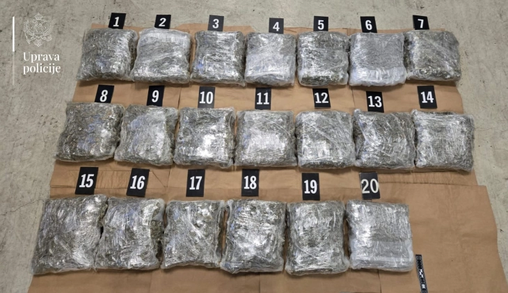 Zaplijenjen 21 kilogram marihuane na Dobrakovu, uhapšen Zećanin