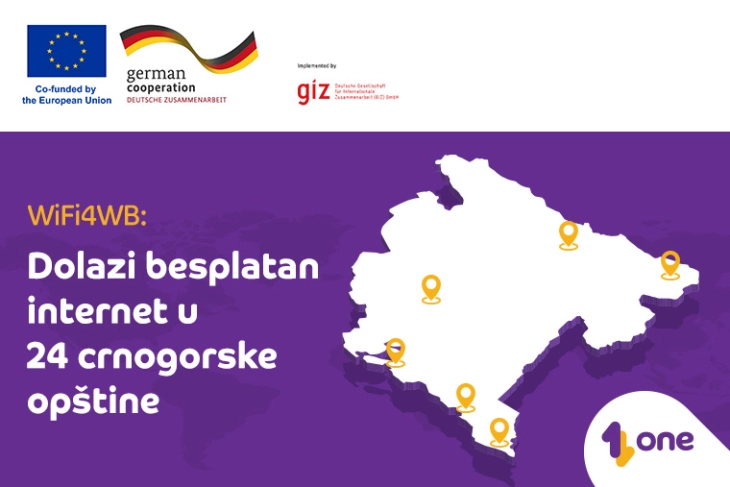 WiFi4WB: Free internet coming to 24 municipalities in Montenegro