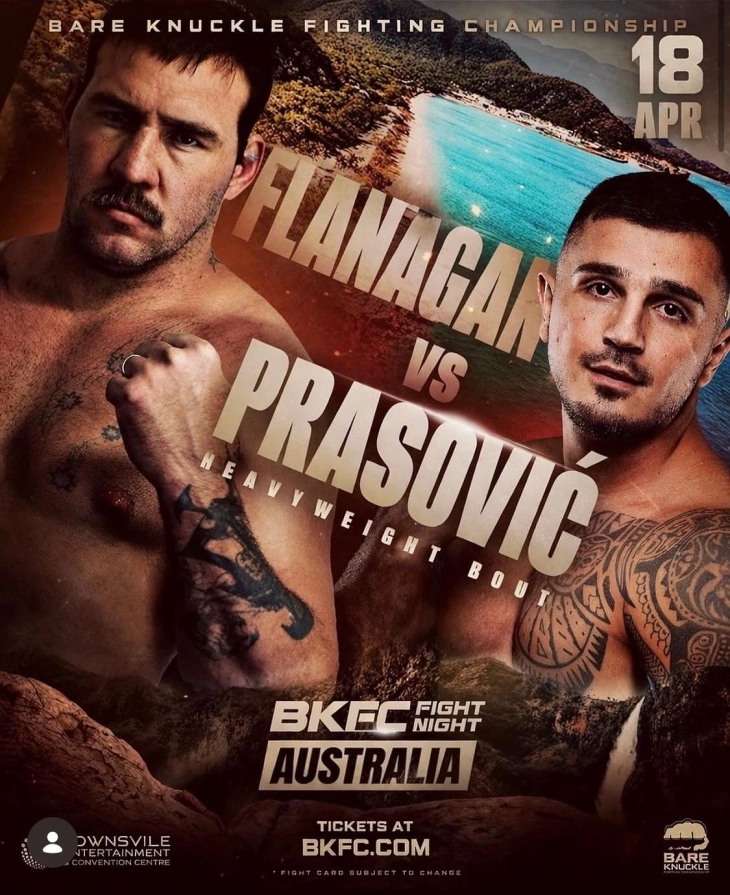 Prašović 18. aprila na ringu u Australiji  