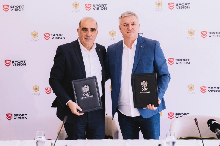 Potpisan novi sponzorski ugovor između Crnogorskog olimpijskog komiteta i kompanije Sport Vision