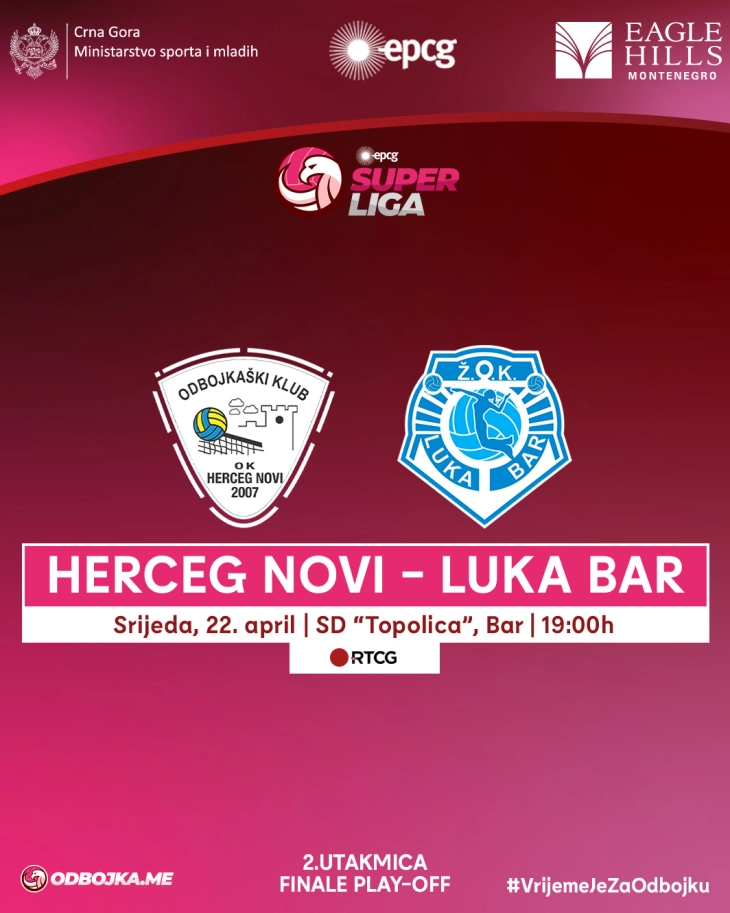Sjutra drugi duel odbojkašica Luke Bar i Herceg Novog
