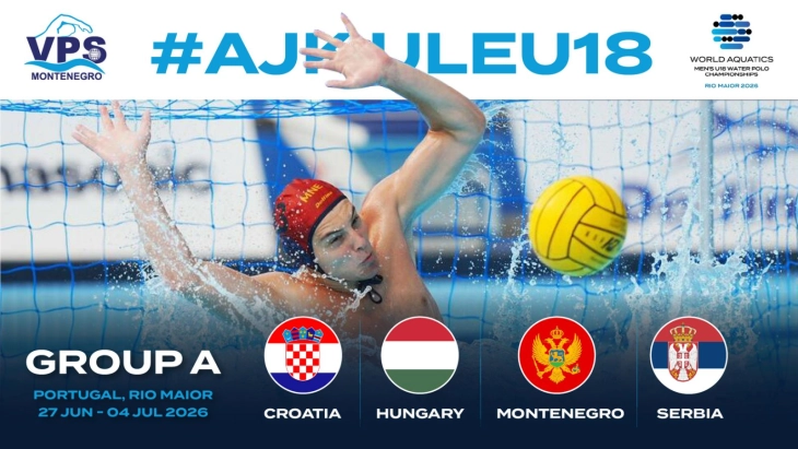 U18 vaterpolo reprezentacija sa Mađarskom, Hrvatskom i Srbijom