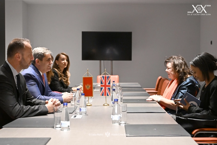 Pirs: UK sa povjerenjem gleda na reformsku putanju Crne Gore