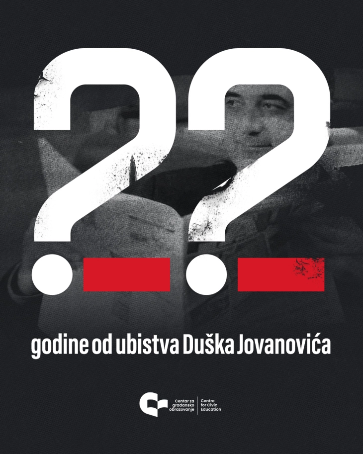 CGO:  Ubistvo Duška Jovanovića jedno od najtežih otvorenih pitanja