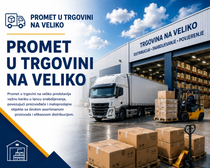 Promet u trgovini na veliko u prošloj godini 4,1 milijardu EUR
