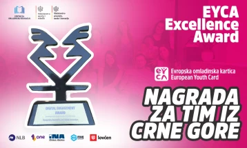 MPNI: Šesta EYCA Excellence Award nagrada za tim iz Crne Gore