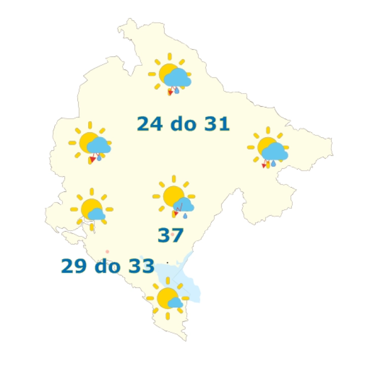 Danas promjenljivo oblačno, na sjeveru ponegdje kiša