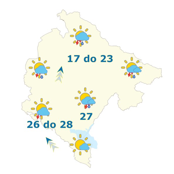 vremenska prognoza za 23. maj 2022. godine