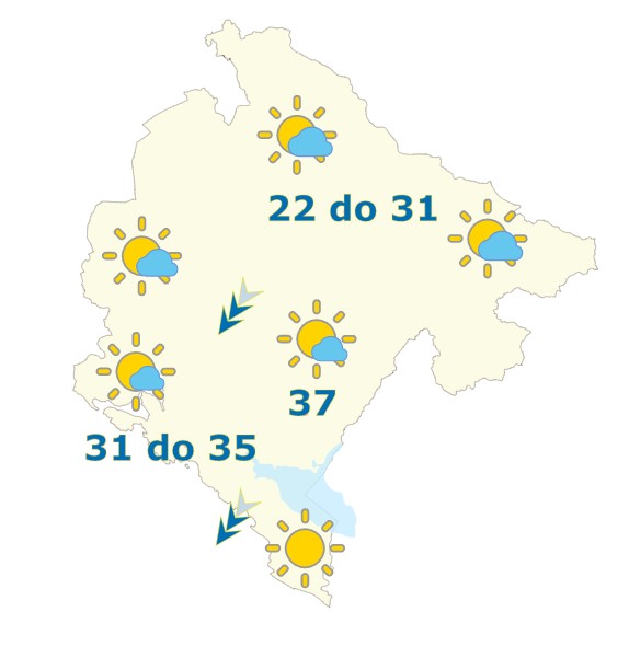 vremenska prognoza za 2. avgust 2022. godine