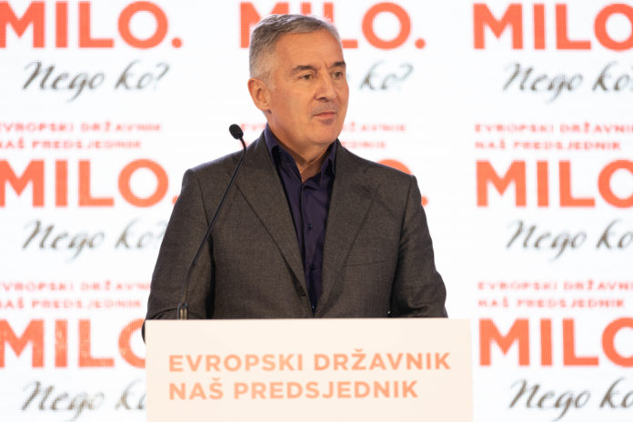 Milo Đukanović, tribina u Beranama, predsjednički izbori