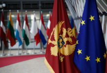 Crna Gora EU zastave